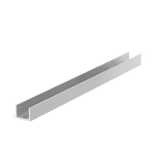 PERFIL HORIZONTAL "U" SP16 3M PLATA MATE, BLANCO MATE, NEGRO MATE 2