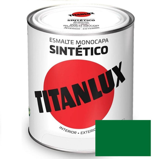 ESMALTE SINTÉTICO TITANLUX. BRILLANTE. VERDE HIERBA - TITAN