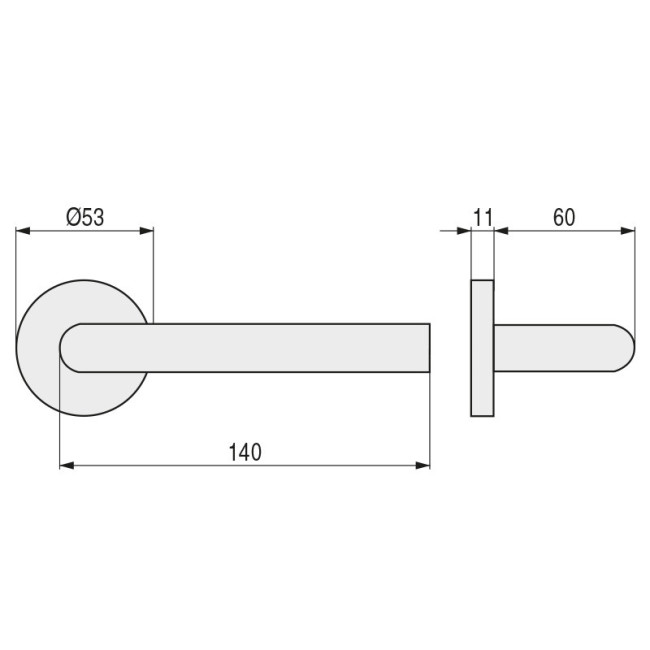ROSETA INOX-ART HERA d53 FORMA "L"