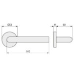 ROSETA INOX-ART HERA d53 FORMA "L"