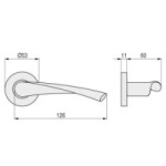 MANIVELA CON ROSETA INOX304. MODELO  ZEUS. d53.