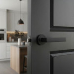 MANIVELA CON ROSETA. DE ALUMINIO, MODELO TENDAL Ø50 Y ACABADO NEGRO MATE