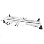 BASTIDOR PLEGABLE PARA MESA. ACERO Y PLÁSTICO. CROMO. ALTURA 710MM. SISTEMA DE BLOQUEO