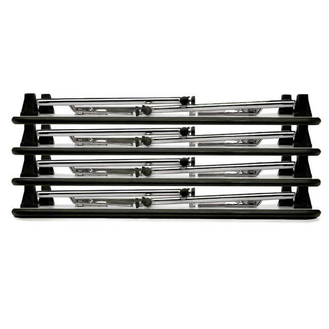 BASTIDOR PLEGABLE PARA MESA. ACERO Y PLÁSTICO. CROMO. ALTURA 710MM. SISTEMA DE BLOQUEO