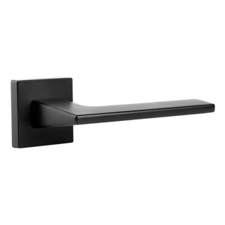 MANILLA CON ROSETA ZAMAK MODELO ZET 51X51 ACABADO NEGRO MATE, NIQUEL SATINADO ACABADO NEGRO 2