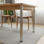 JGO.4PATAS REGULABLE PARA MESA VIGO 80-810 NIQUEL SATINADO MESA FIJA