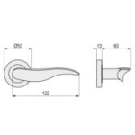 ROSETA ALUMINIO ZEUS Ø50 NIQUEL SATINADO