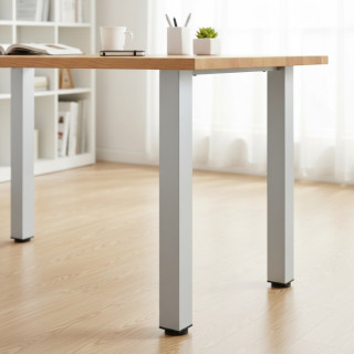 JGO.4PATAS REGULABLE PARA MESA RIGO 60X60-710 GRIS MESA FIJA 2