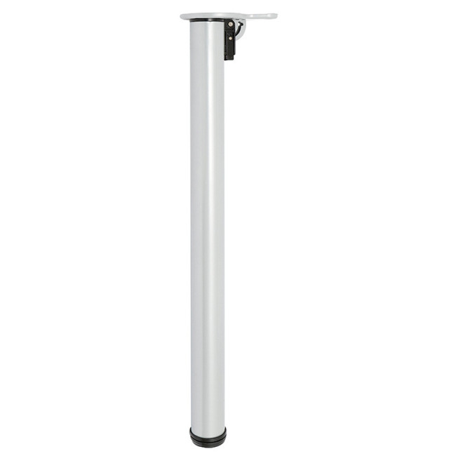 PATA DE MESA PLEGABLE. HIERRO. GRIS RAL 9006. ALTURA 710-740MM
