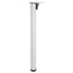 PATA DE MESA PLEGABLE. HIERRO. GRIS RAL 9006. ALTURA 710-740MM