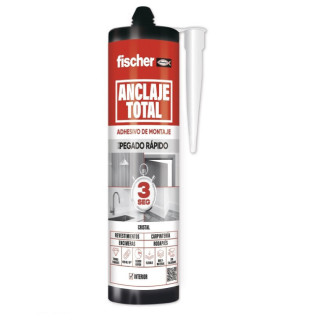 ADHESIVO TURBO ANCLAJE TOTAL CRIST 290ml FISCHER 3seg 600Kg/m2 SECADO 8min