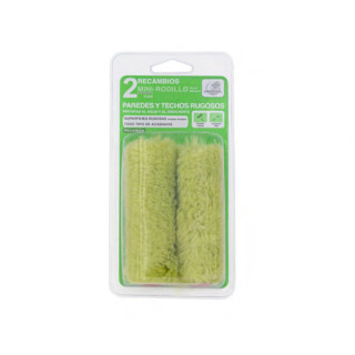2 REC.MINI RODILLO HILO VERDE 6cm P-T.RG PAREDES Y TECHOS RUGOSOS