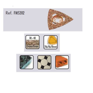 HOJA TRIANGULAR ABRASIVA PARA MULTIHERRAMIENTA OSCILANTE 78 MM