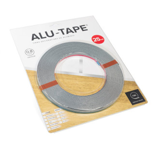 PERFIL ADHESIVO ALUMINIO - TAPE 0,5 GRUESO 25M NEGRO MATE