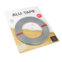 PERFIL ADHESIVO ALU - TAPE 0,5 GRUESO 25M NEGRO MATE, CROMO, PLATA MATE
