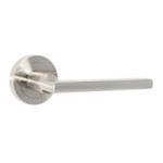 MANIVELA CON ROSETA REDONDA DE ALUMINIO RENTAL Ø50 NEGRO MATE / NIQUEL MATE