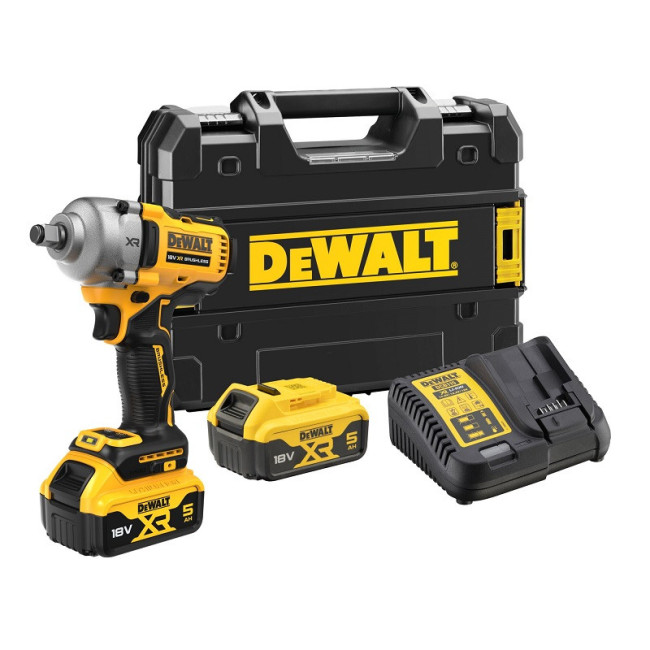 LLAVE IMPACTO DEWALT 1/2 18V DCF891P2T 2 BATERIAS 5,0AH MALETIN S/ESCOBILLAS
