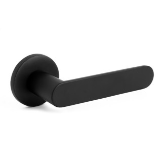 JUEGO DE MANIVELAS CON ROSETA ALUMINIO. MODELO SHAPE 1320 Ø50 ACABADO NEGRO 2