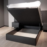 JUEGO DE BISAGRA CANAPE CON RESORTE DE GAS Y SISTEMA DE ENGANCHE CON BULONES ROSCA M8