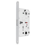 PICAPORTE MAGNETICO POLARIS 2XT E50 BAÑO. CROMO SATINADO. FRONTAL 18X196MM CUADRADILLO 6X6 Y 8X8MM.