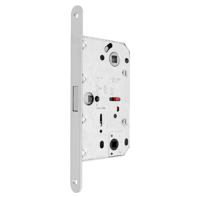 PICAPORTE MAGNETICO POLARIS 2XT E50 BAÑO. CROMO SATINADO. FRONTAL 18X196MM CUADRADILLO 6X6 Y 8X8MM.