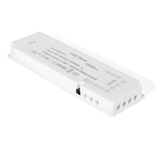 TRANSFORMADOR LED DE 10 VÍAS. 100W. 24V DC. IP20. PLÁSTICO. 240V AC