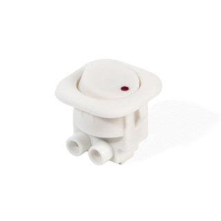 INTERRUPTOR UNIPOLAR DYAL BLANCO P/EMBUT  ON/OFF. FIJACION TORNILLO.