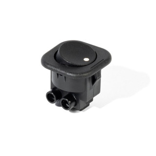 INTERRUPTOR UNIPOLAR DYAL NEGRO P/EMBUT  ON/OFF. FIJACION TORNILLO.