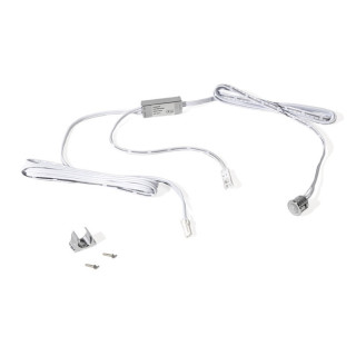 SISTEMA DE ILUMINACIÓN LED. SENSOR PIR DE MOVIMIENTO. 12-24V. METÁLICO. FIJACIÓN CON CLIP. CONEXIÓN POR CABLE