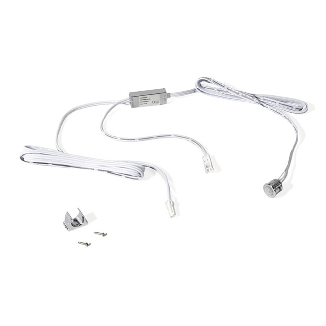 SISTEMA DE ILUMINACIÓN LED. SENSOR PIR DE MOVIMIENTO. 12-24V. METÁLICO. FIJACIÓN CON CLIP. CONEXIÓN POR CABLE