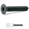 TORNILLO ROSCA METAL ALLEN DIN 7991 NEGRO METRICA M-3 LARGO 10MM