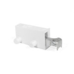 COLGADOR SCARPI-5 TACO MONTAJE DIRECTO Ø10mm BLANCO R9003 DERECHA