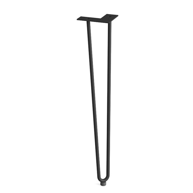 PATA METÁLICA VARNIA XL. ACERO. NEGRO MATE. ALTURA 720MM. ATORNILLADA - Q&Q