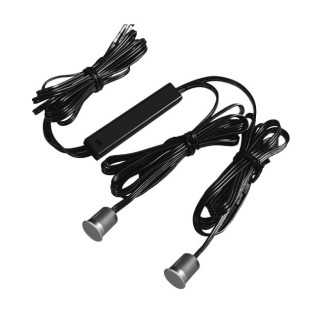 INTERRUPTOR TÁCTIL EMPOTRABLE. REGULABLE. 12/24 V. ALUMINIO. LÁMPARAS LED. DIÁMETRO 12MM