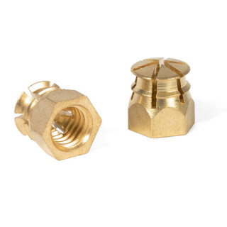 TUERCA EXPANSIBLE LATON M6-9 SIN PASTILLA  PARA TALADRO DE 8mm.