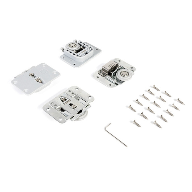 KIT HERRAJES DRIVE+ 1PTA.CORREDERA (4 ROLLERS + FIJACIONES) MAX 50KG