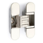 BISAGRA INVISIBLE KUBICA K6300 NIQUEL SATINADO, NEGRO