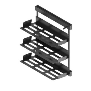 ZAPATERO BASTIDOR EXTRAÍBLE CHIC CON GUÍAS LATERALES - ACERO ANTRACITA EN 2 ALTURAS Y AMBAS MANOS