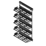 ZAPATERO BASTIDOR EXTRAÍBLE CHIC CON GUÍAS LATERALES - ACERO ANTRACITA EN 2 ALTURAS Y AMBAS MANOS