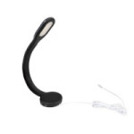 LAMPARA FLEXO SAKE TOUCH 2USB-A/C NEGRO 24V 4000K