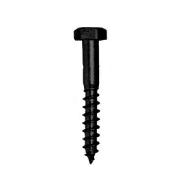 TIRAFONDO DE CABEZA HEXAGONAL DIN 571. ACERO APARENTE. NEGRO PAVONADO. 8X60MM