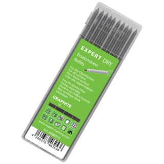 MINAS DE GRAFITO EXPERT DRY BASIC. RECAMBIO. LÁPIZ MARCADOR DE OBRA. TIPO DRY O PIZARRA. PACK DE 10