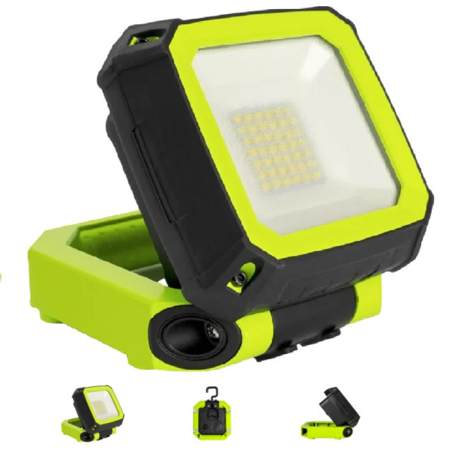 MINI FOCO MAGNET.RECARGABLE C/GANCHO 9W 750LM 6500K USB-C IP54 LUCECO LWR7G65-01