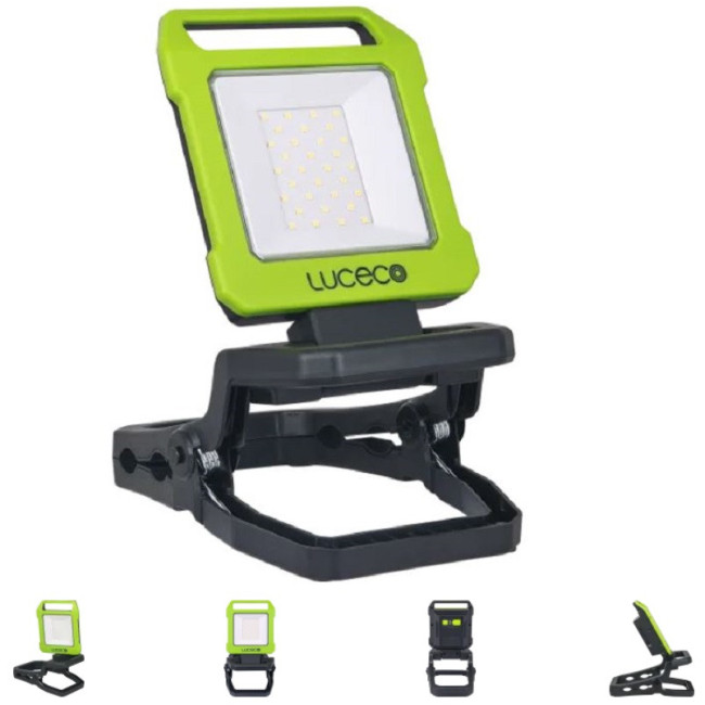 LÁMPARA DE TRABAJO LED PLEGABLE CON PINZA LILC10G665-01. 10W. 1000 LM. 6500K. ABS. 184 X 23 X 26.6 MM - LUCECO