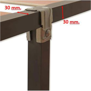 JUEGO DE 4 PATAS CUADRADAS PARA SOMIER. ALTURA 28 CM. 30X30 MM 2