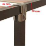 JUEGO DE 4 PATAS CUADRADAS PARA SOMIER. ALTURA 28 CM. 30X30 MM