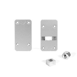 JUEGO CAZOLETAS ZMK PLATA MATE P/ENDEREZA PLACA SUP+ PLACA INF+ 2x TUERCA