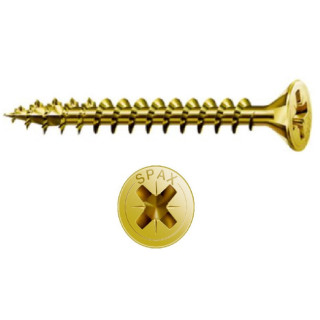 TORNILLO ROSCA MADERA CABEZA PLANA POZIDRIV SPAX YELLOW 2