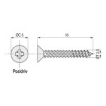TORNILLO ROSCA MADERA. POZIDRIV. CABEZA PLANA - ABC SPAX-S