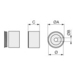 MODO SOPORTE TUBO OVALADO ELEGIR DIÁMETRO ADECUADO.